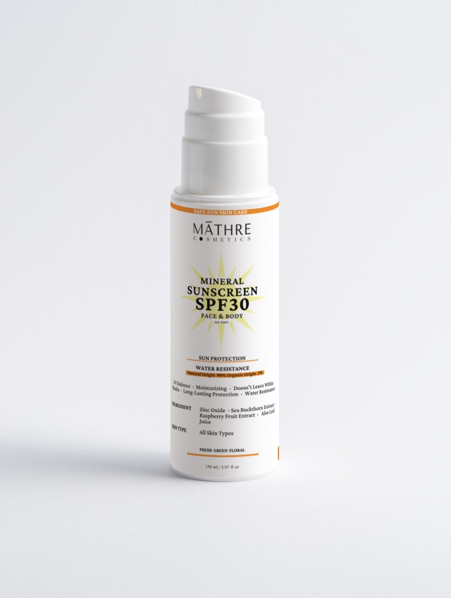 Mineral Sunscreen SPF30 for Face & Body, no tint - MathreCosmetics - Sunscreen - MathreCosmetics - MathreCosmetics