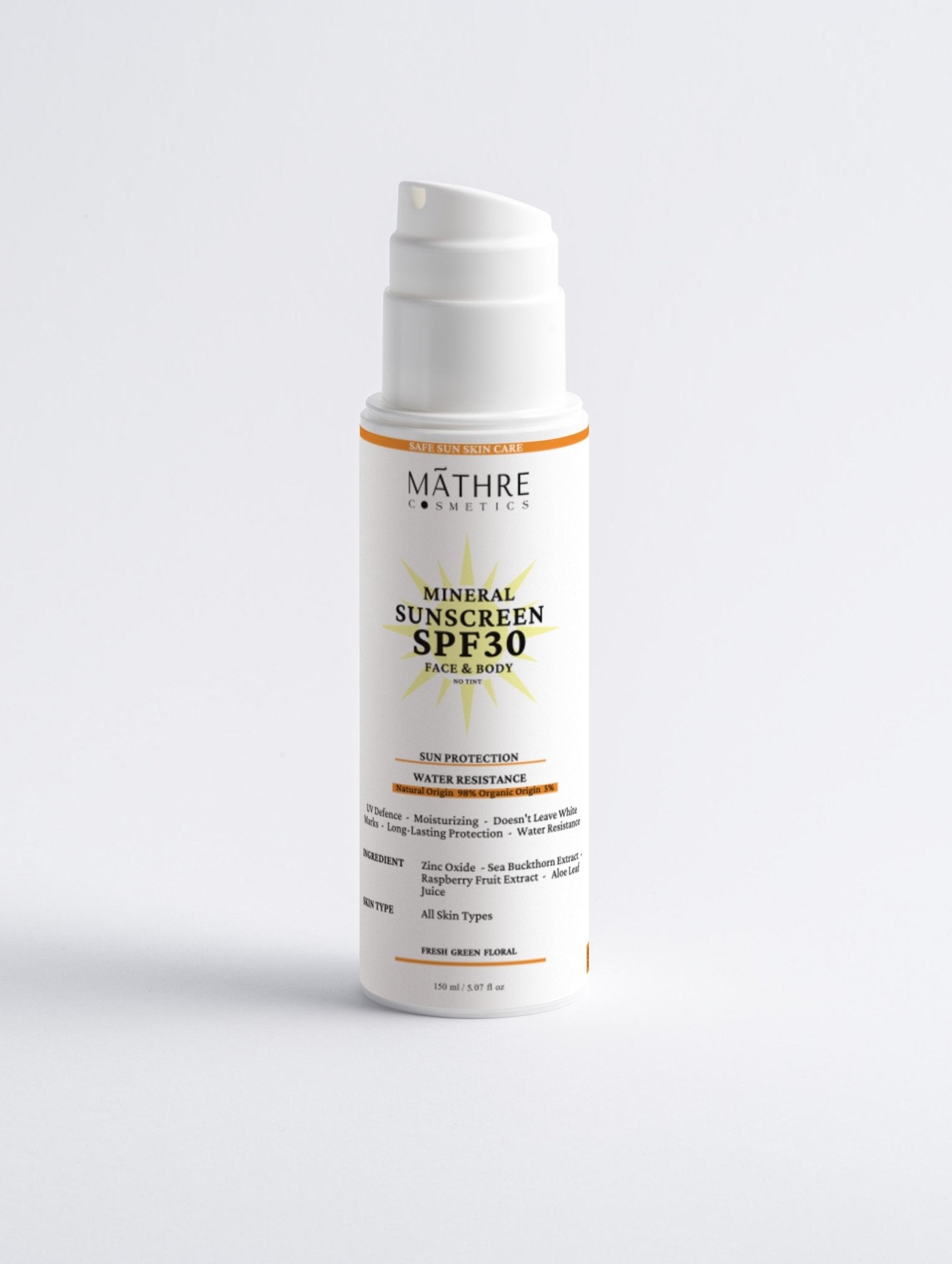 Mineral Sunscreen SPF30 for Face & Body, no tint - MathreCosmetics - Sunscreen - MathreCosmetics - MathreCosmetics