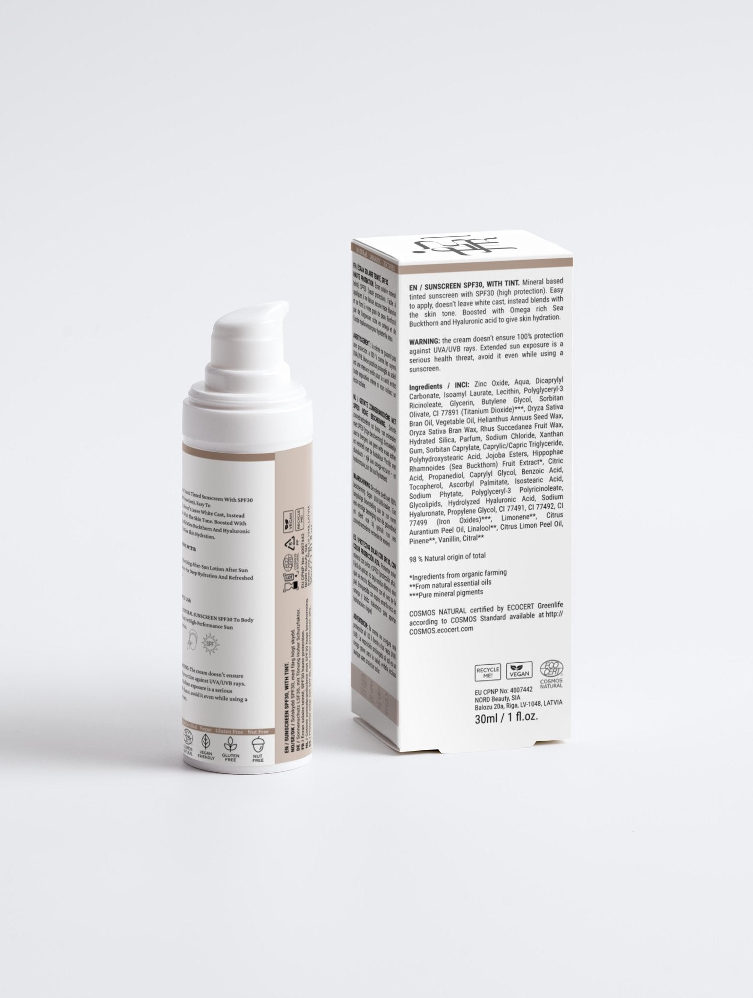 Sunscreen SPF30, with tint - MathreCosmetics - Sunscreen - MathreCosmetics - MathreCosmetics